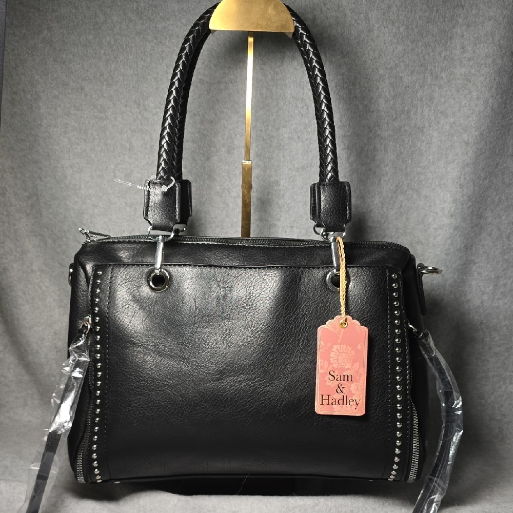 Sam & Hadley Vegan Leather Shoulder Bag NWT